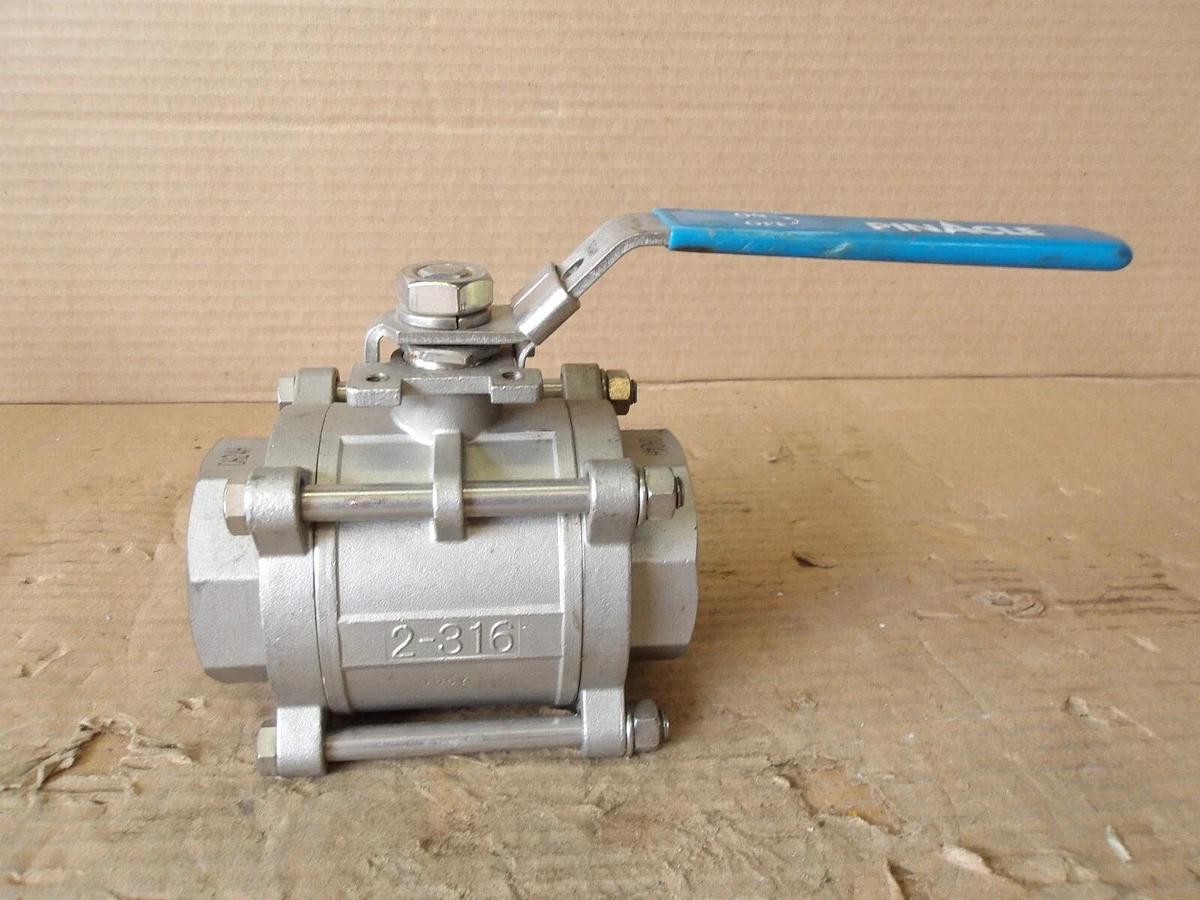 Used PINACLE 2" S/S BALL VALVE, #812125G NEW