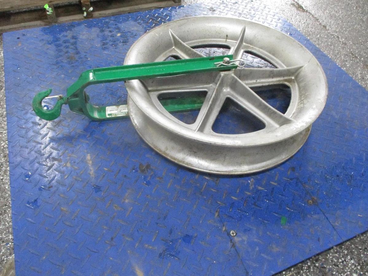 Used GREENLEE 653 (24") HOOK-TYPE CABLE SHEAVE, #311844J USED