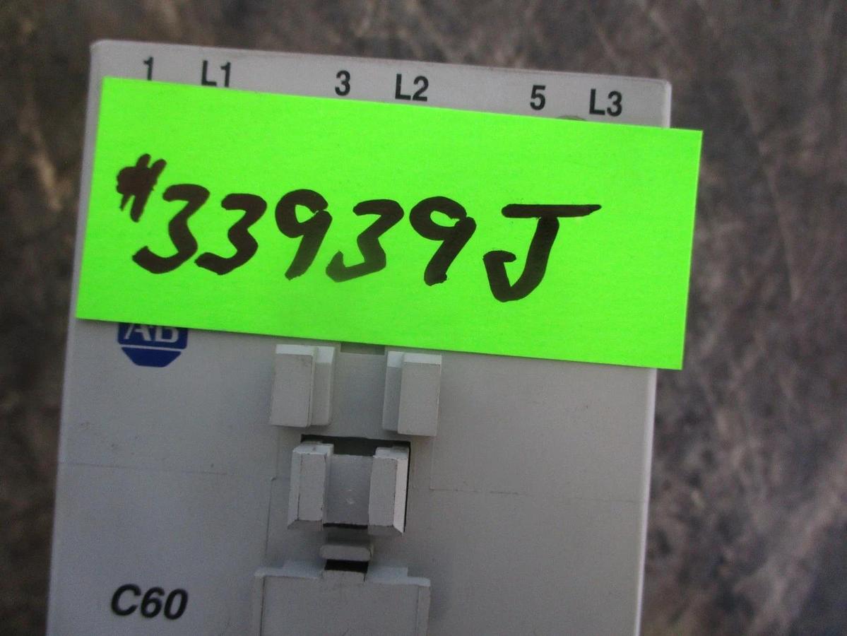 Used ALLEN BRADLEY 100-C60 60 CONTACTOR, #33939J USED