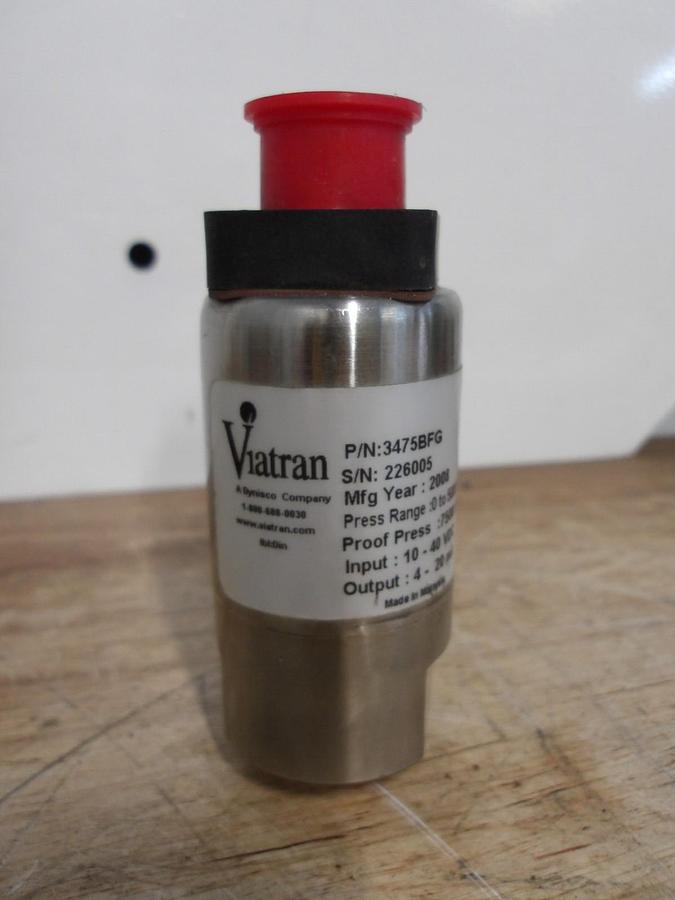 Used VIATRAN 3475BFG PRESSURE TRANSMITTER, #63255G NEW