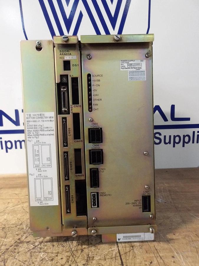 Used YASKAWA JZNC RACK W/ CPS-420F POWER SUPPLY, #12221023G USED
