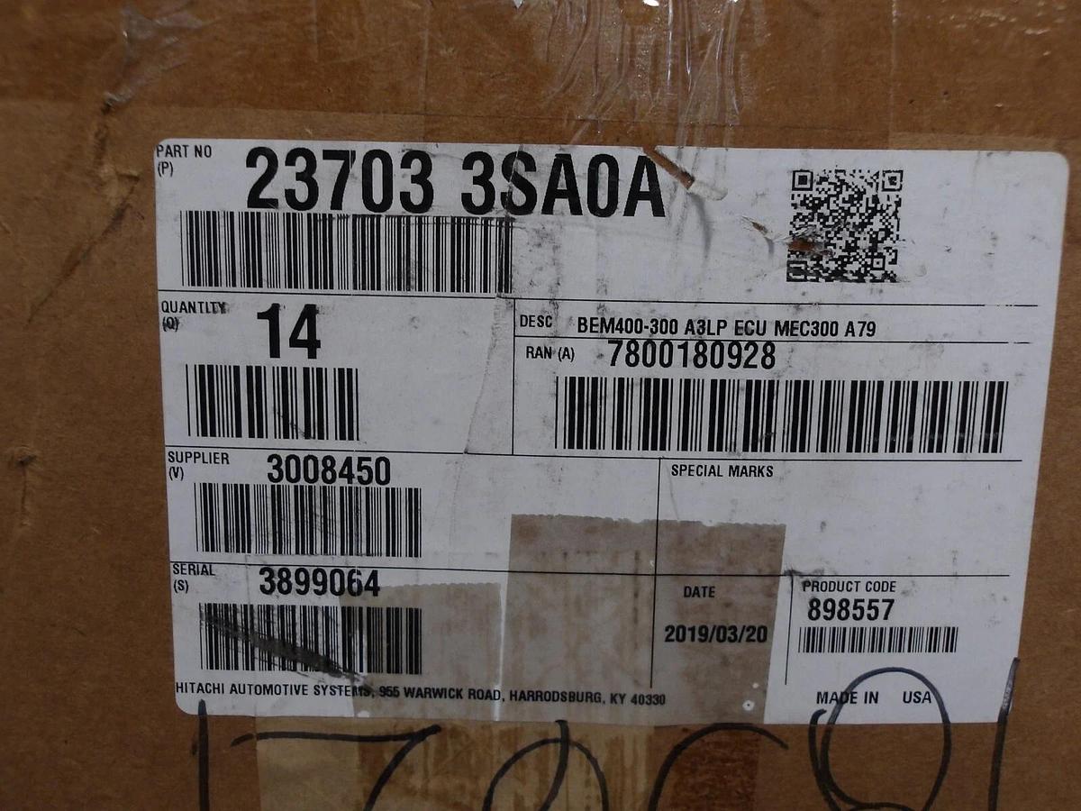 Used NISSAN BEM400-300 A39305B ECU MODULE (BOX OF 12) #63215G NEW