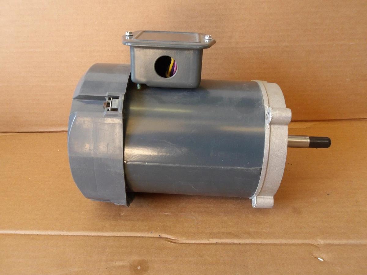 Used MARATHON 1/2 HP AC MOTOR, FR 56J, 3450 RPM, 200-230/460 V, #1014140G NEW