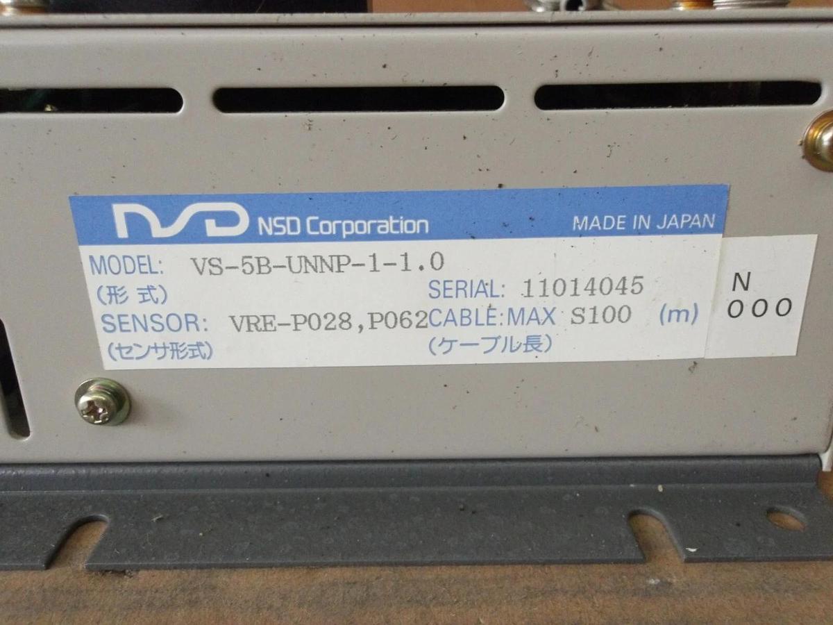 Used NSD CORP. VS-5B-UNNP-1-1.0 SERVO DRIVE CONTROLLER, #1181210G USED