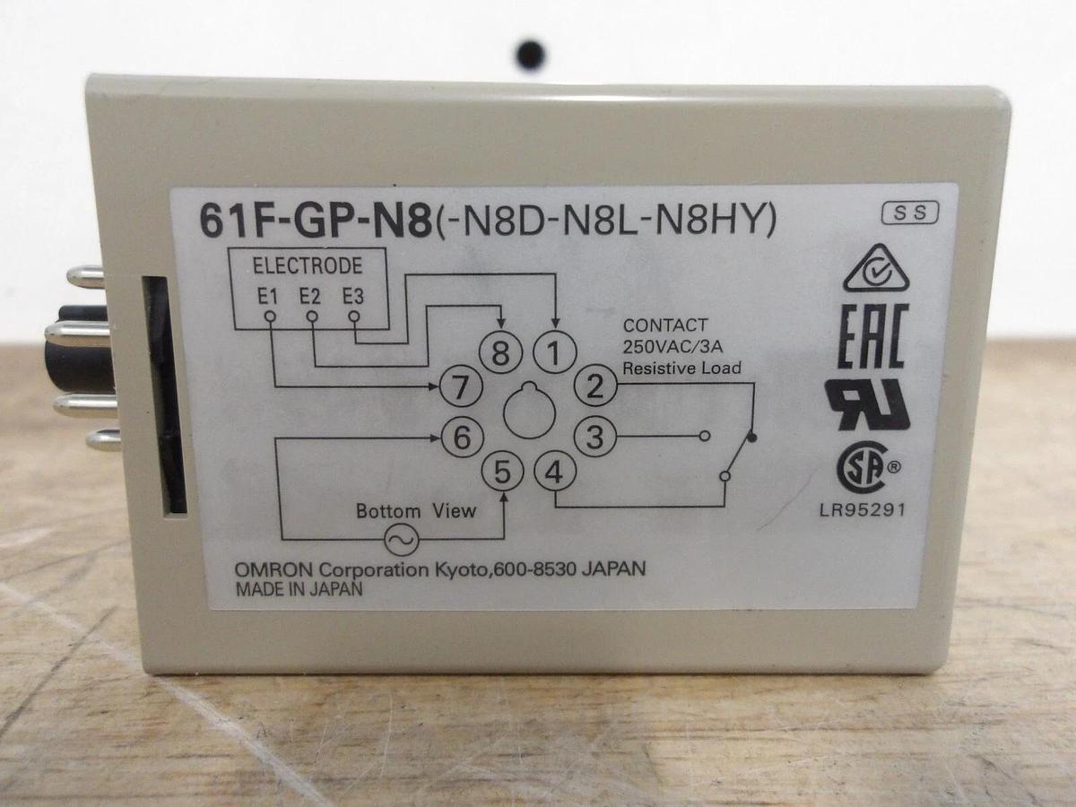 OMRON 61F-GP-N8 FLOATLESS LEVEL SWITCH 120 VAC, #523835G NIB