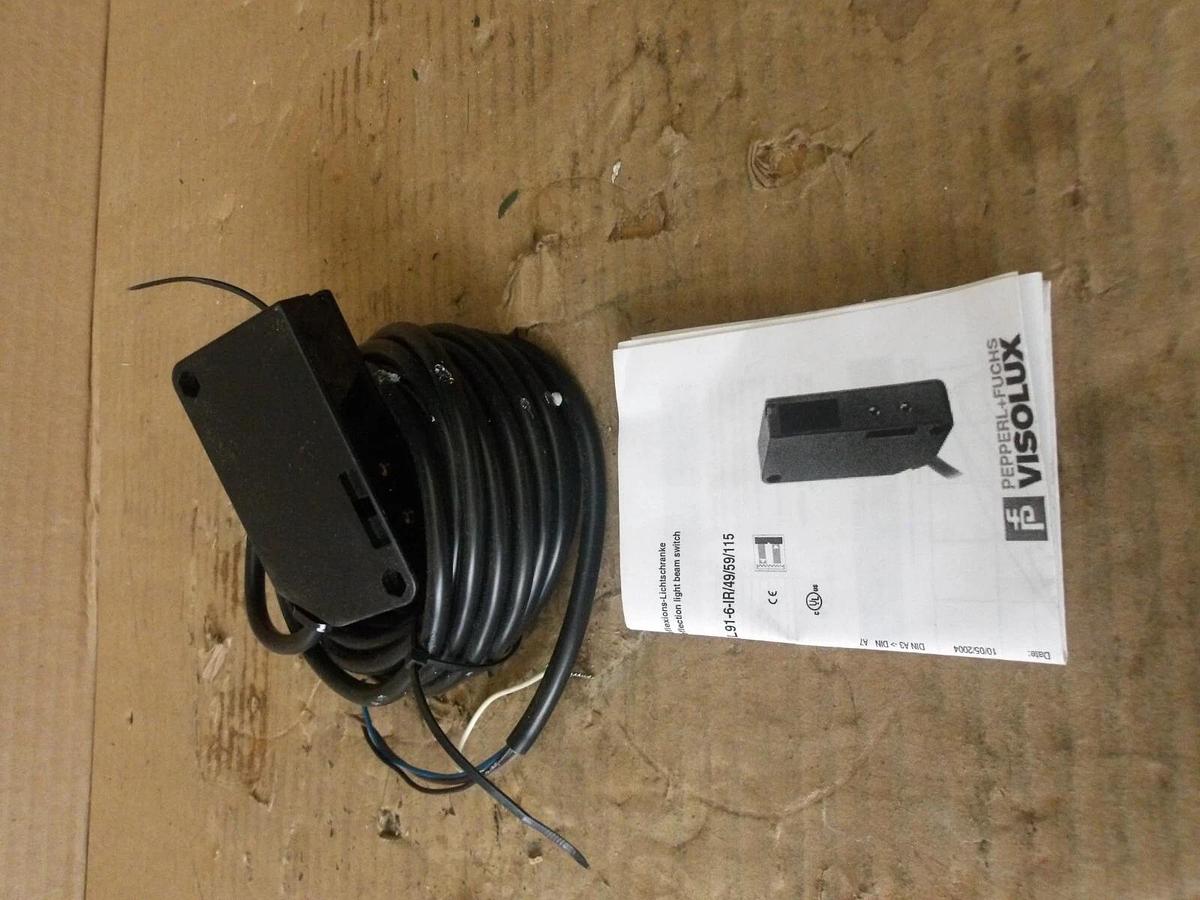 PEPPERL & FUCHS RL91-6-1R/49/59/115 VISOLUX LIGHT BEAM SWITCH, #811150G NIB