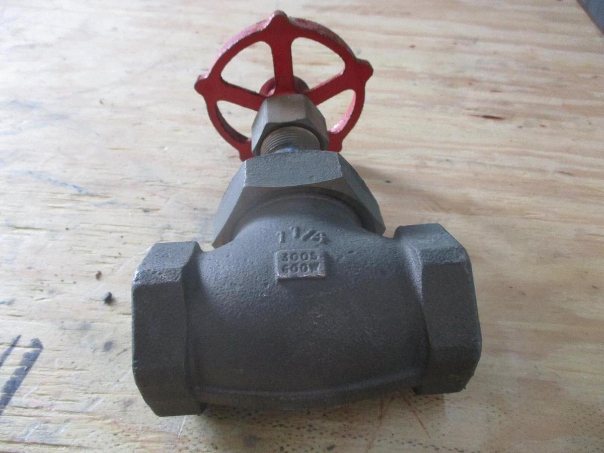 Used MILWAUKEE 1-1/4" BRONZE GLOBE VALVE, #117207J NEW