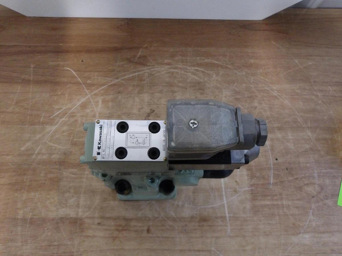 Used KAWASAKI RBE10P-10-B27315X-WA100CL-S HYDRAULIC SOLENOID VALVE, #361055G NEW