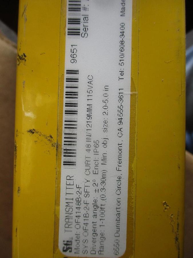 Used STI OF4100B-2 OPTO FENCE SAFETY CURTAIN, #717126J USED