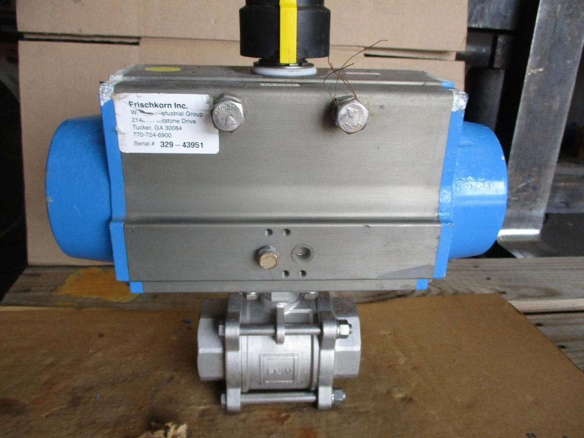 Used FNW 2" STAINLESS PNEUMATIC BALL VALVE, #612916J NEW