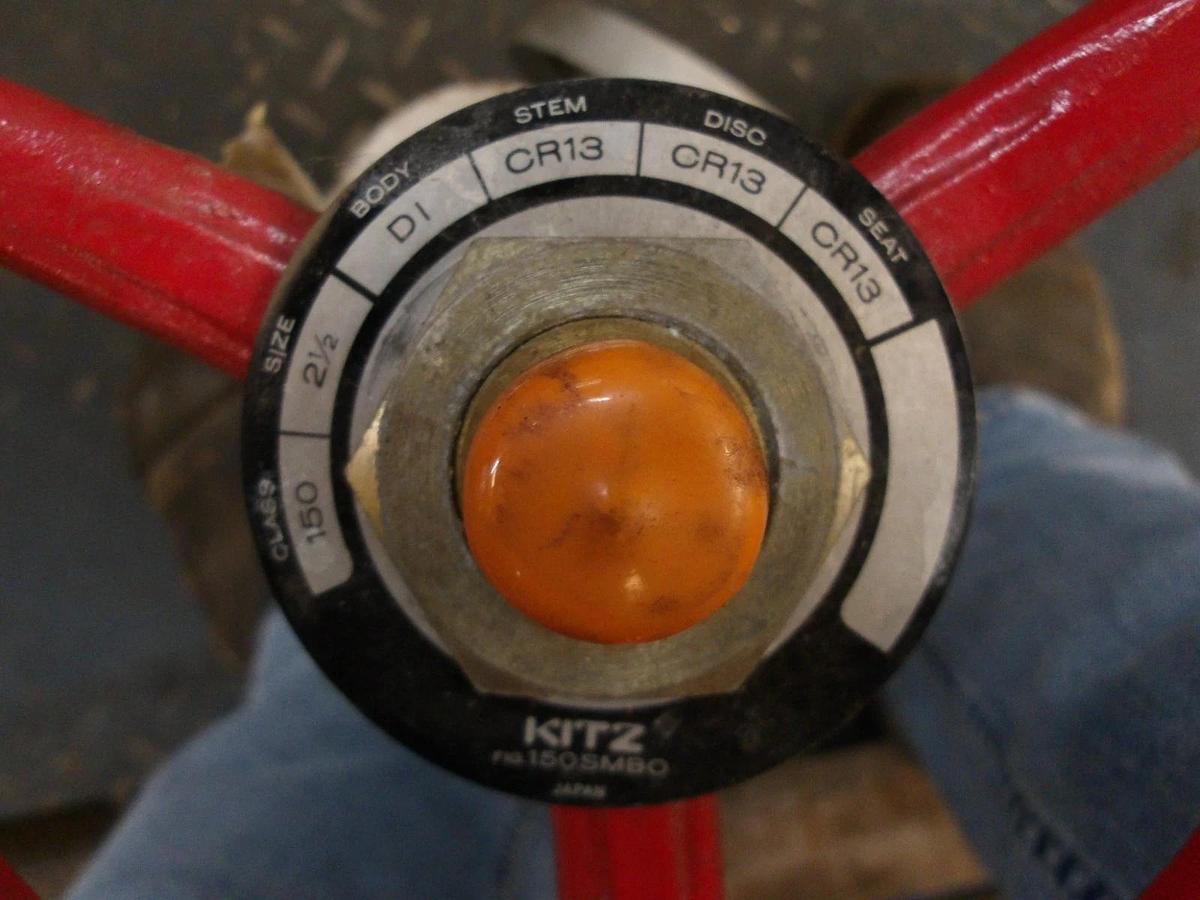 Used KITZ 2-1/2" DUCTILE IRON GATE VALVE FCD-S, #714936G NEW