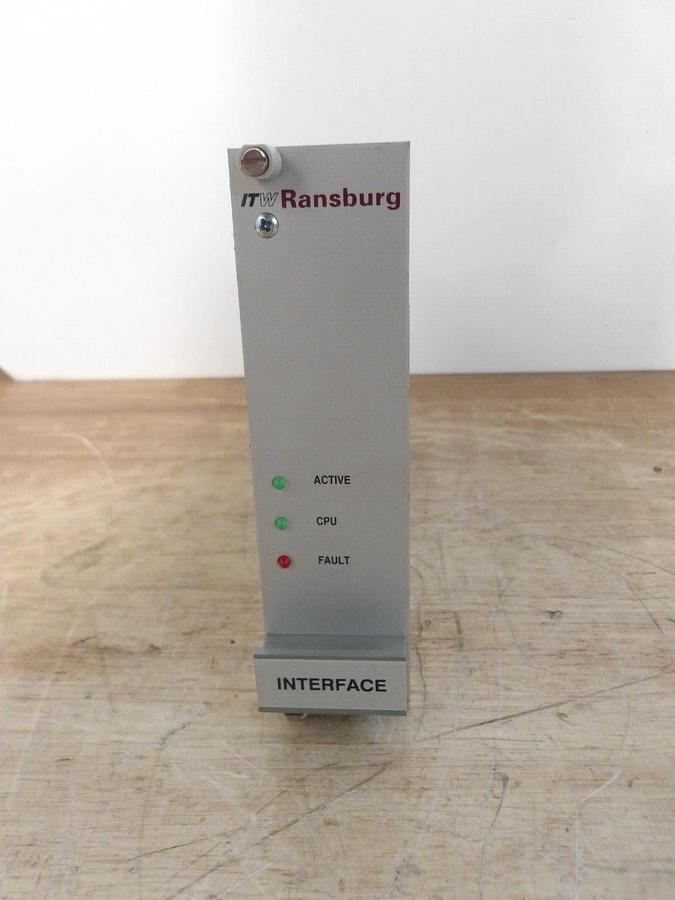 Used ITW RANSBURG DYNAFLOW 77377-22 INTERFACE MODULE, #3201148G NEW