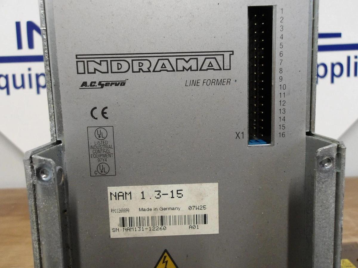 Used INDRAMAT NAM1.3-15 AC SERVO LINE FORMER, #311917G USED