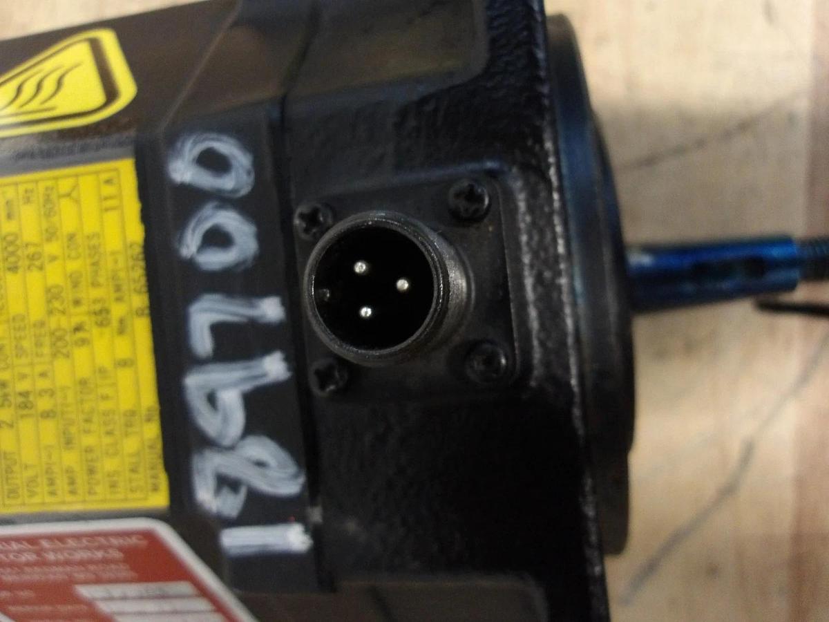 Used FANUC A06B-0235-B605 AC SERVO MOTOR, 4000 RPM, #616325G REMANUFACTURED