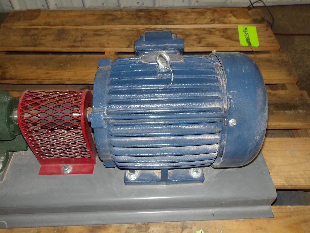 Used ROPER 1-1/2" PUMP W/ 5HP MOTOR, #11111125GJW NEW