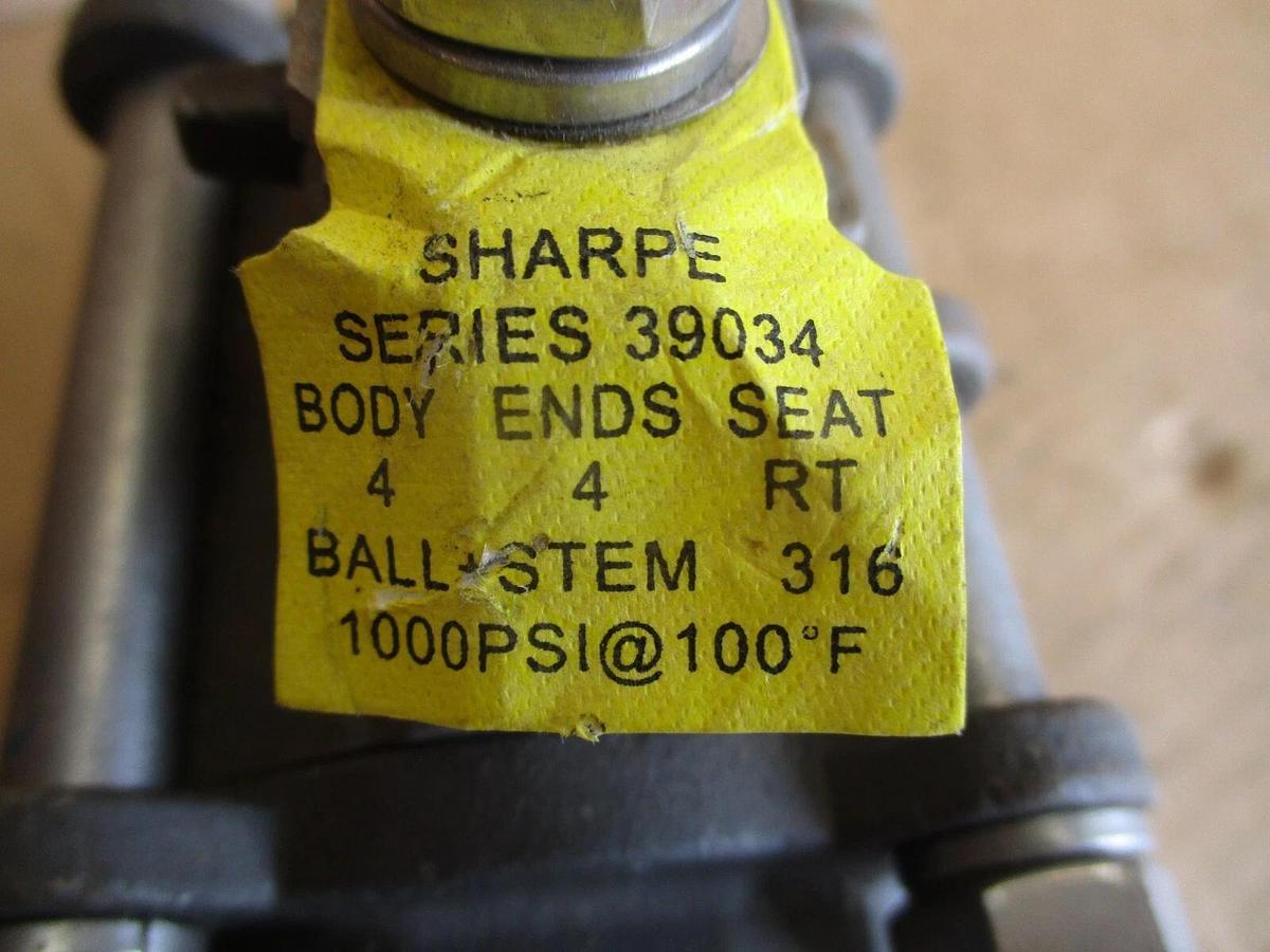 Used SHARPE 1-1/2" STEEL BALL VALVE(SOCKET WELD), #4161236J NEW