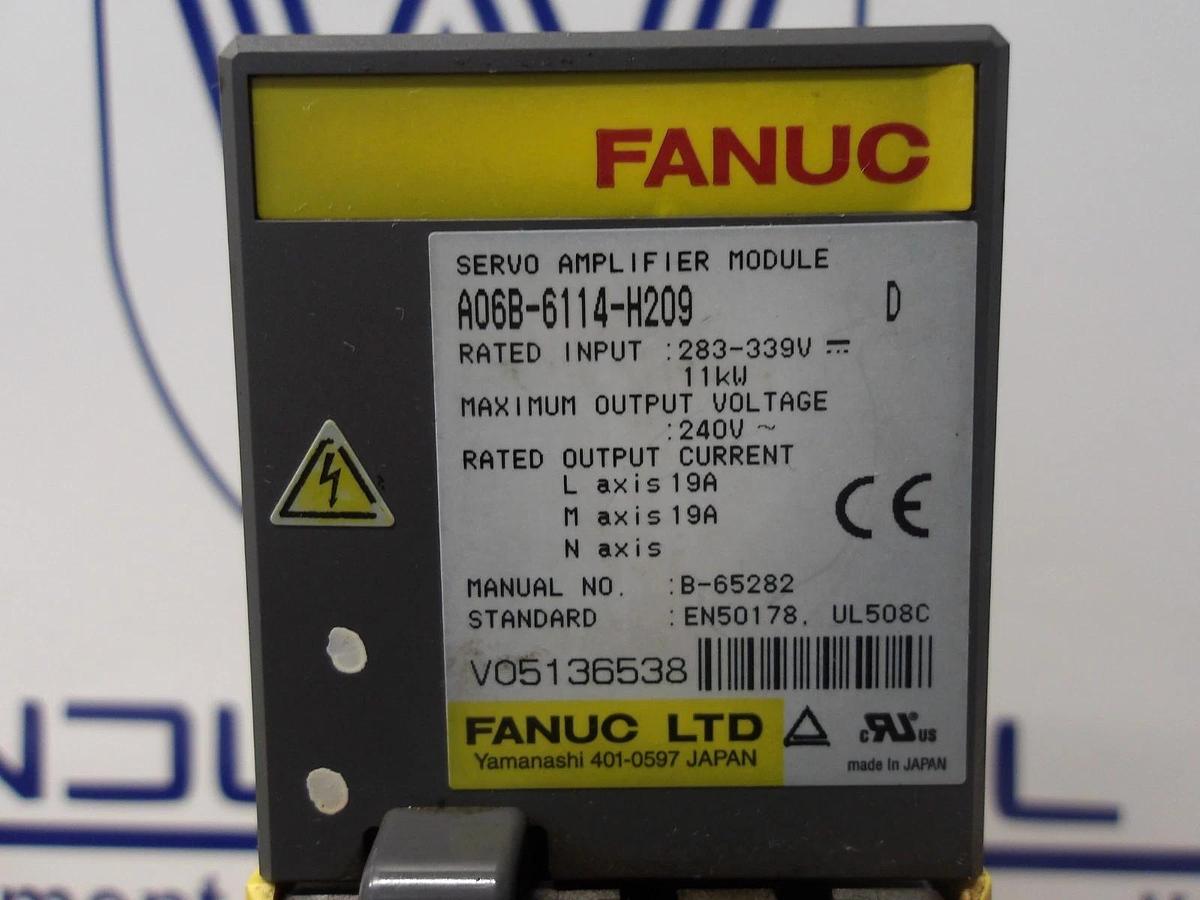 Used FANUC A06B-6114-H209 SERVO AMPLIFIER, #129148G USED