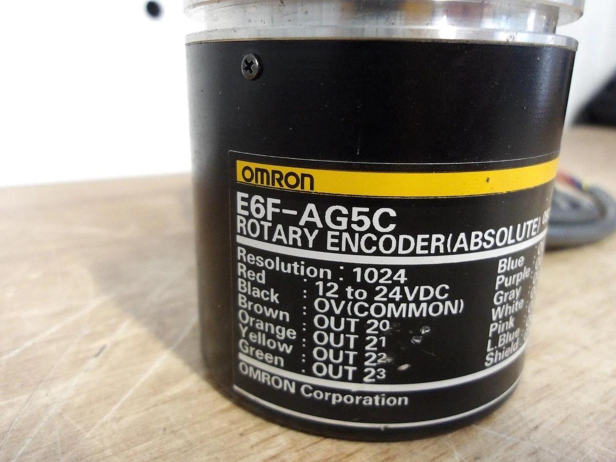 Used OMRON E6F-AG5C ABSOLUTE ROTARY ENCODER, #312130G NEW