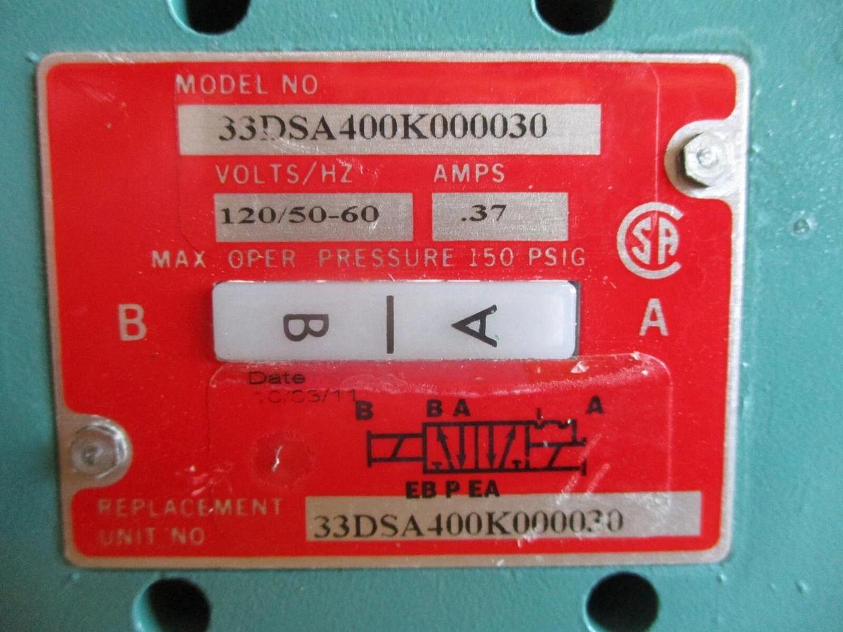 Used NUMATICS 33D SOLENOID VALVE, #610331J NEW