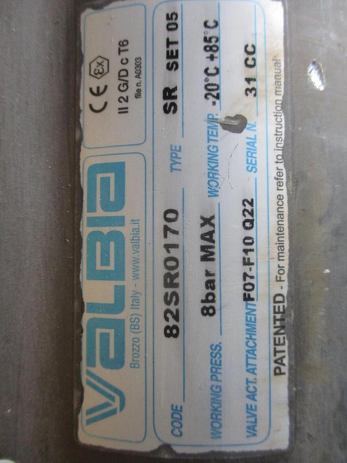 Used FNW 1-1/2" STAINLESS PNEUMATIC BALL VALVE, #612904J NEW