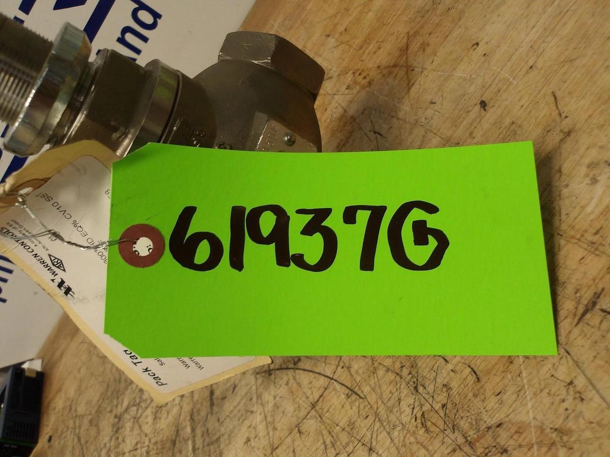 Used WARREN 1" S/S GLOBE VALVE, #61937G NEW