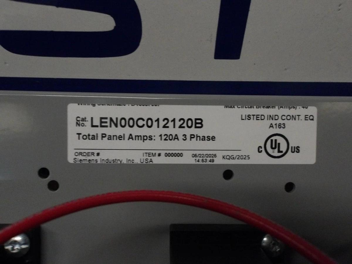 Used SIEMENS 120 A LIGHTING CONTACTOR LEN00C012120B, #617220G NEW