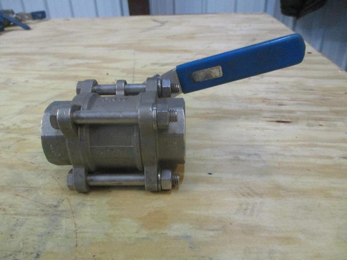 Used FNW 1" SOCKET WELD STAINLESS BALL VALVE, #1201023J NEW