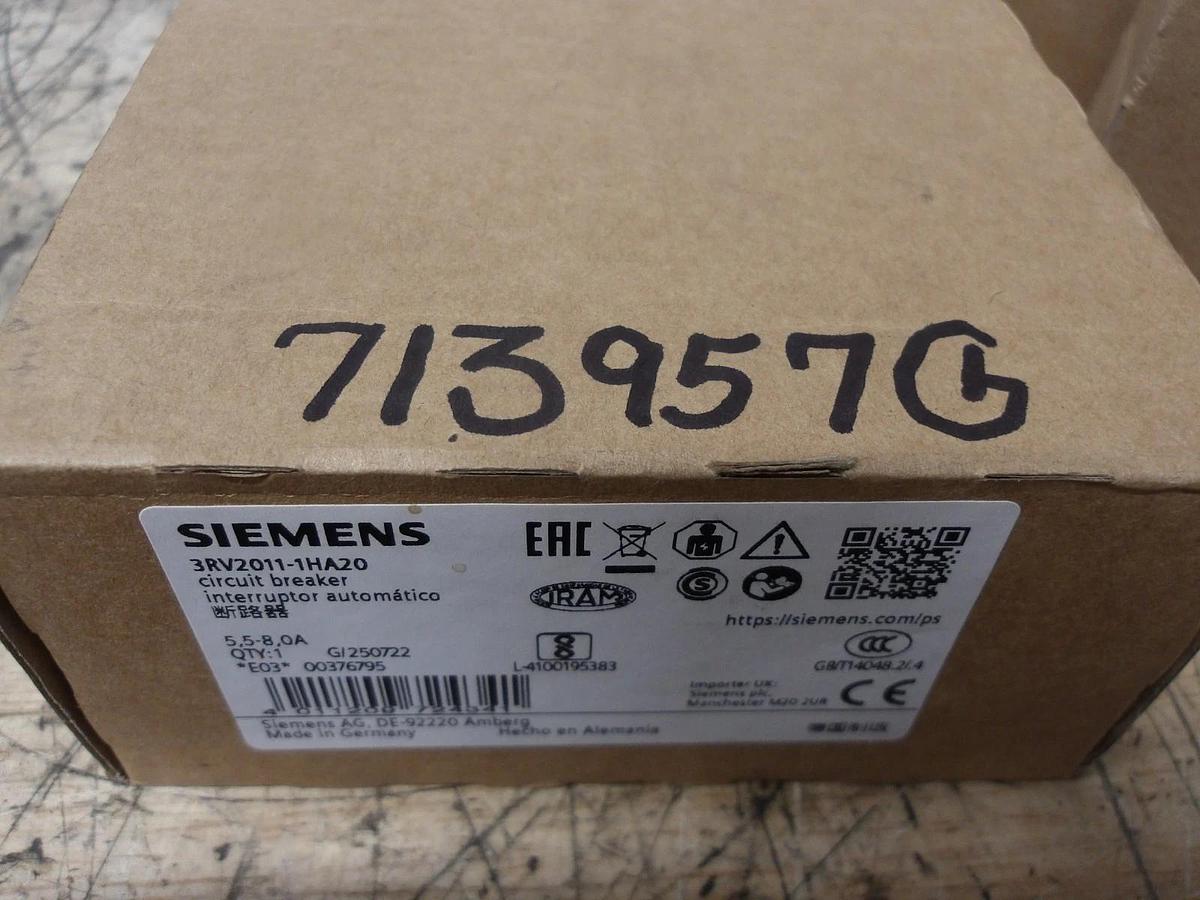 SIEMENS 5.5/8.0 AMP BREAKER, #713957G NIB