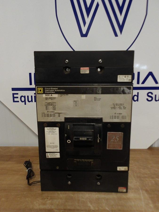 Used SQUARE D 800 AMP BREAKER 600/250 V, #2211006G USED