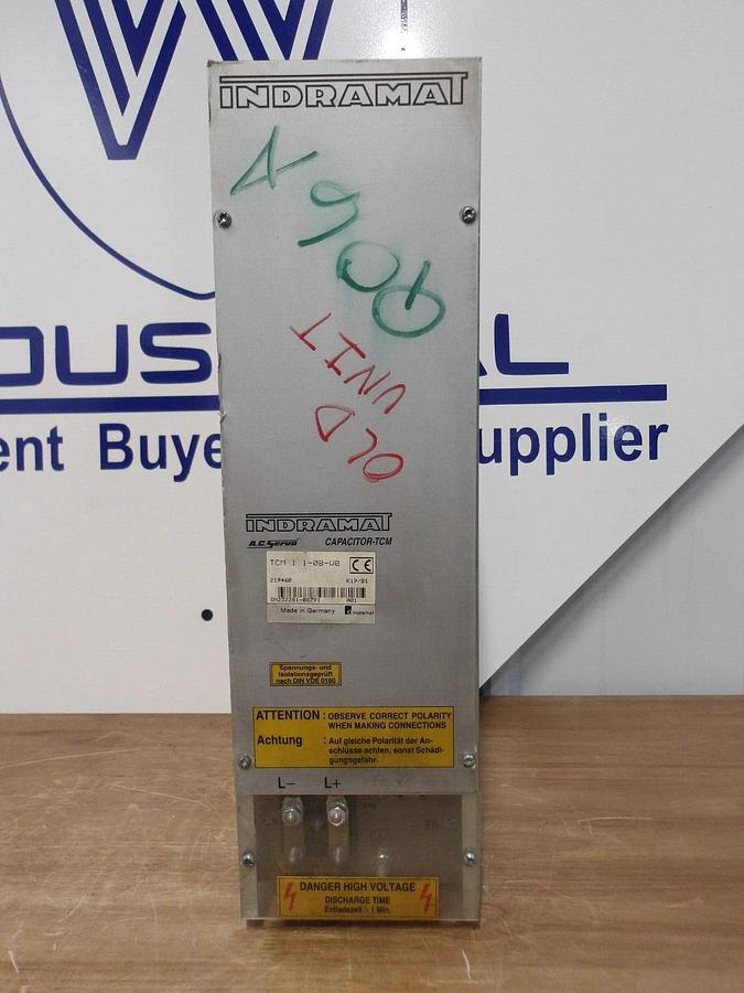 Used INDRAMAT TCM1.1-08-W0 AC SERVO CAPACITOR TCM, #212935G USED