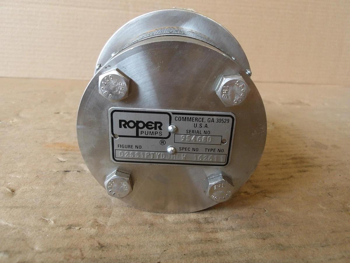 Used ROPER 02SS1PTYDJHLW GEAR PUMP 162611 S/S BODY, #7301100G NEW
