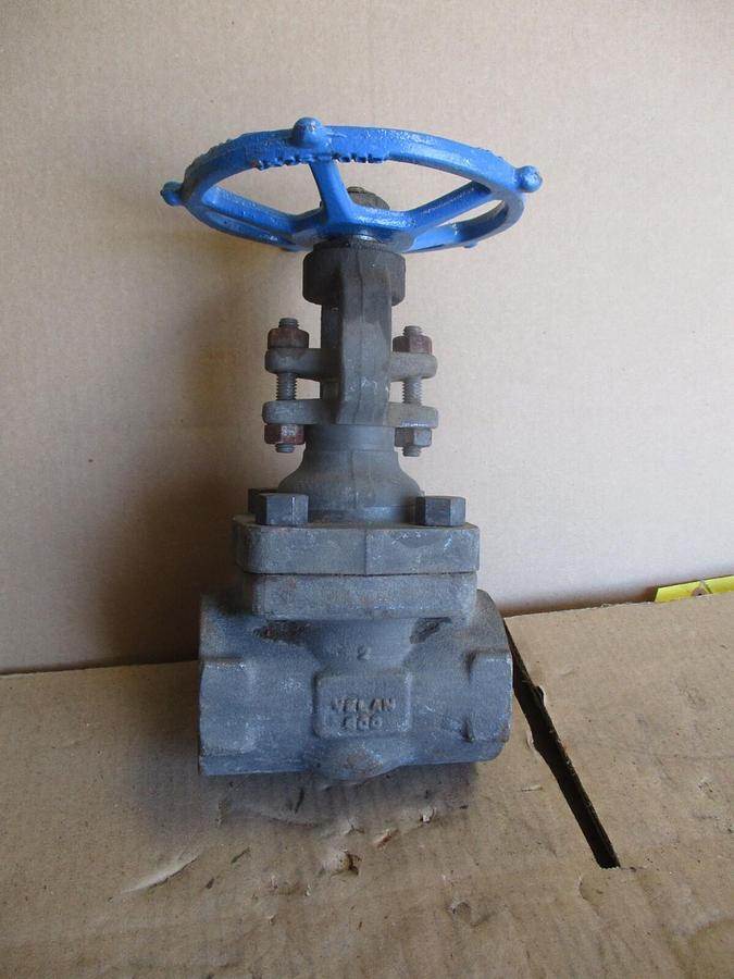Used VELAN 2" IRON BUTT-WELD GATE VALVE, #67204J NEW (WEATHERED)