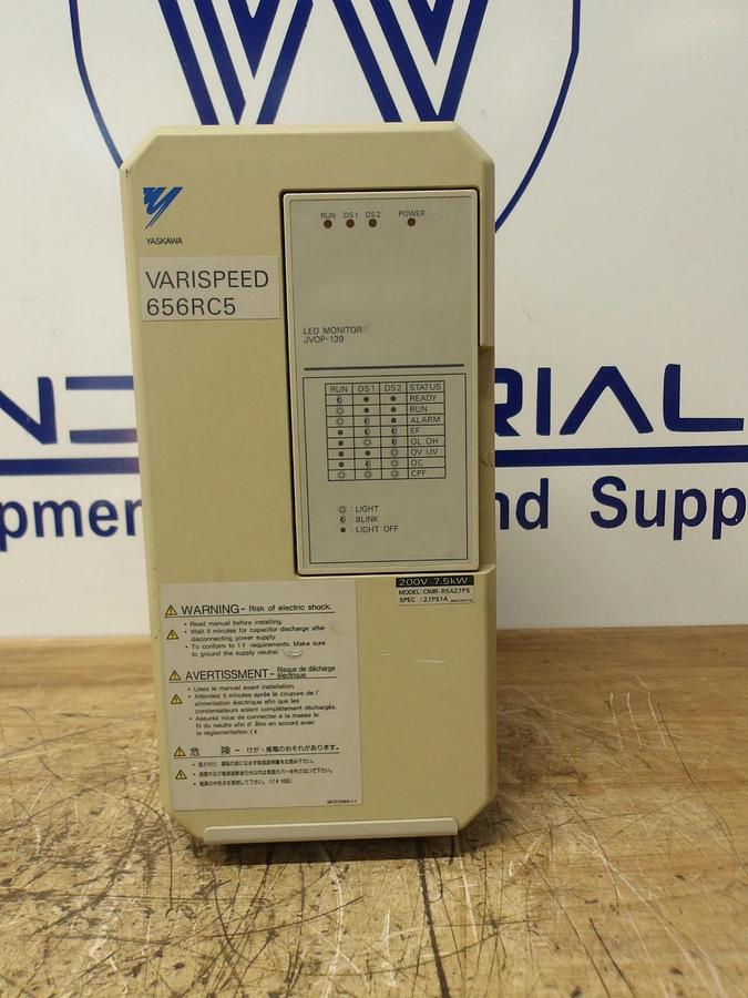 Used YASKAWA CIMR-R5A27P5 VARISPEED 656RC5 MOTOR CONTROLLER, #15211G USED