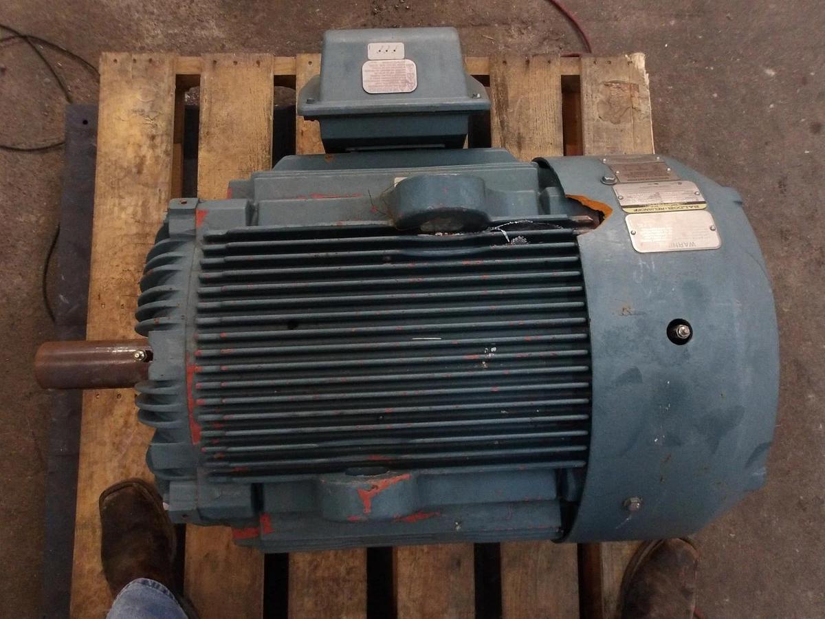Used BALDOR RELIANCE 100 HP SUPER-E 841XL MOTOR, FR 405T, 1785 RPM, 460 V, #113845G
