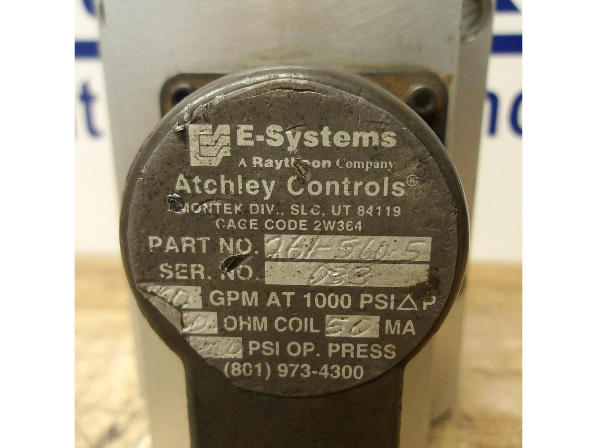 Used ATCHLEY 261-5606 SERVO VALVE, #831 USED
