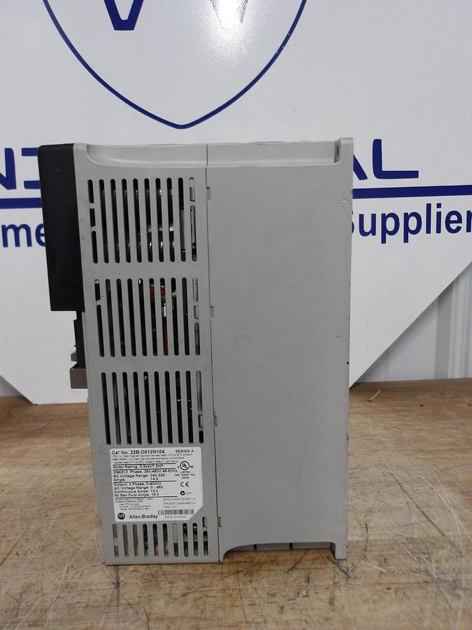 Used ALLEN BRADLEY 22B-D012N104 POWERFLEX 40 DRIVE, 7.5 HP, # USED