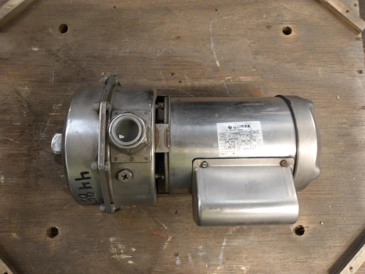 Used LOWARA - GOULDS 1-1/2" X 1" PUMP W/ 2/1.6 HP MOTOR, #7231050G NEW