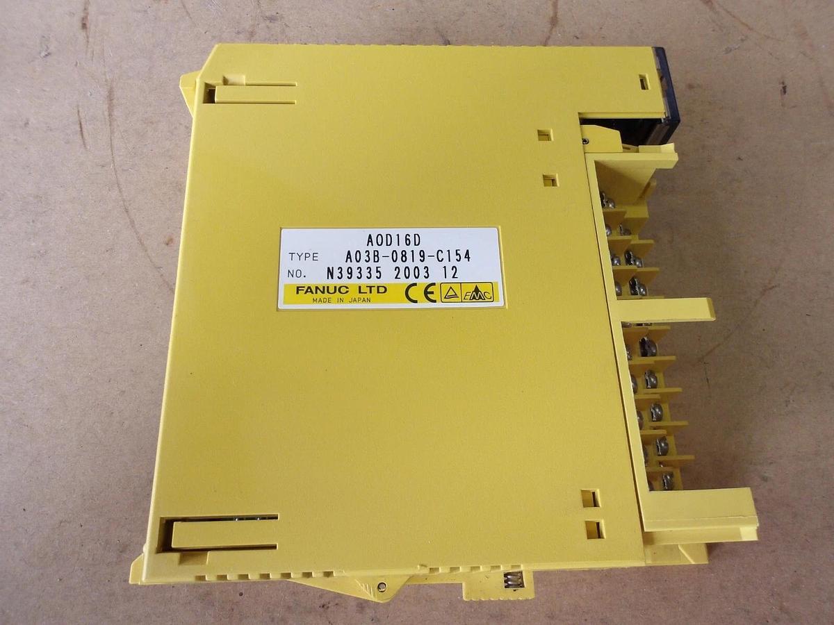 Used FANUC A0D16D 16PT OUTPUT MODULE A03B-0819-C154, #617330G USED