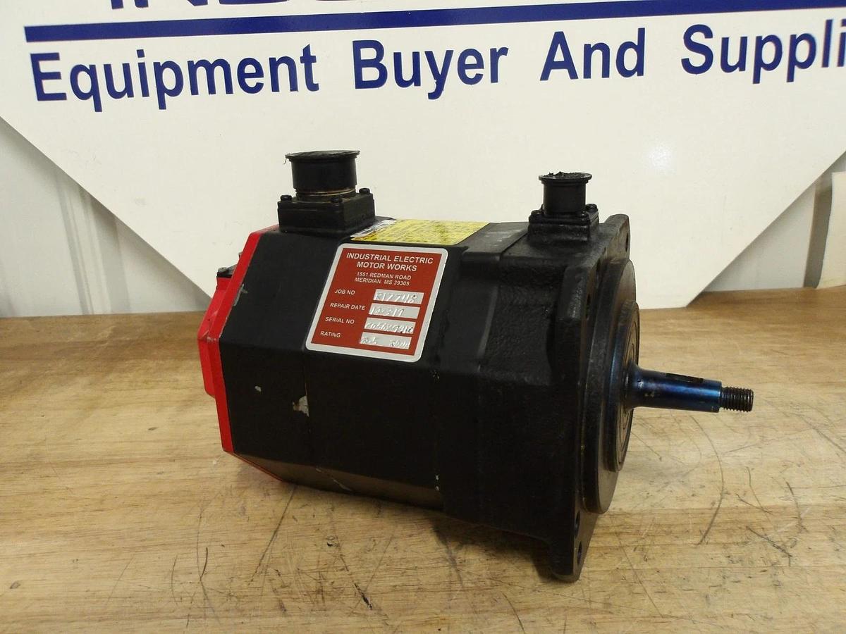 Used FANUC A06B-0235-B605 S000 AC SERVO MOTOR, 4000 RPM, #617950G REMANUFACTURED