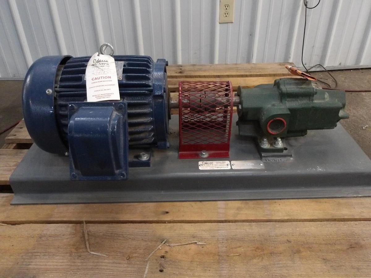Used ROPER 1-1/2" PUMP W/ 5 HP MOTOR, #11121018GJW NEW