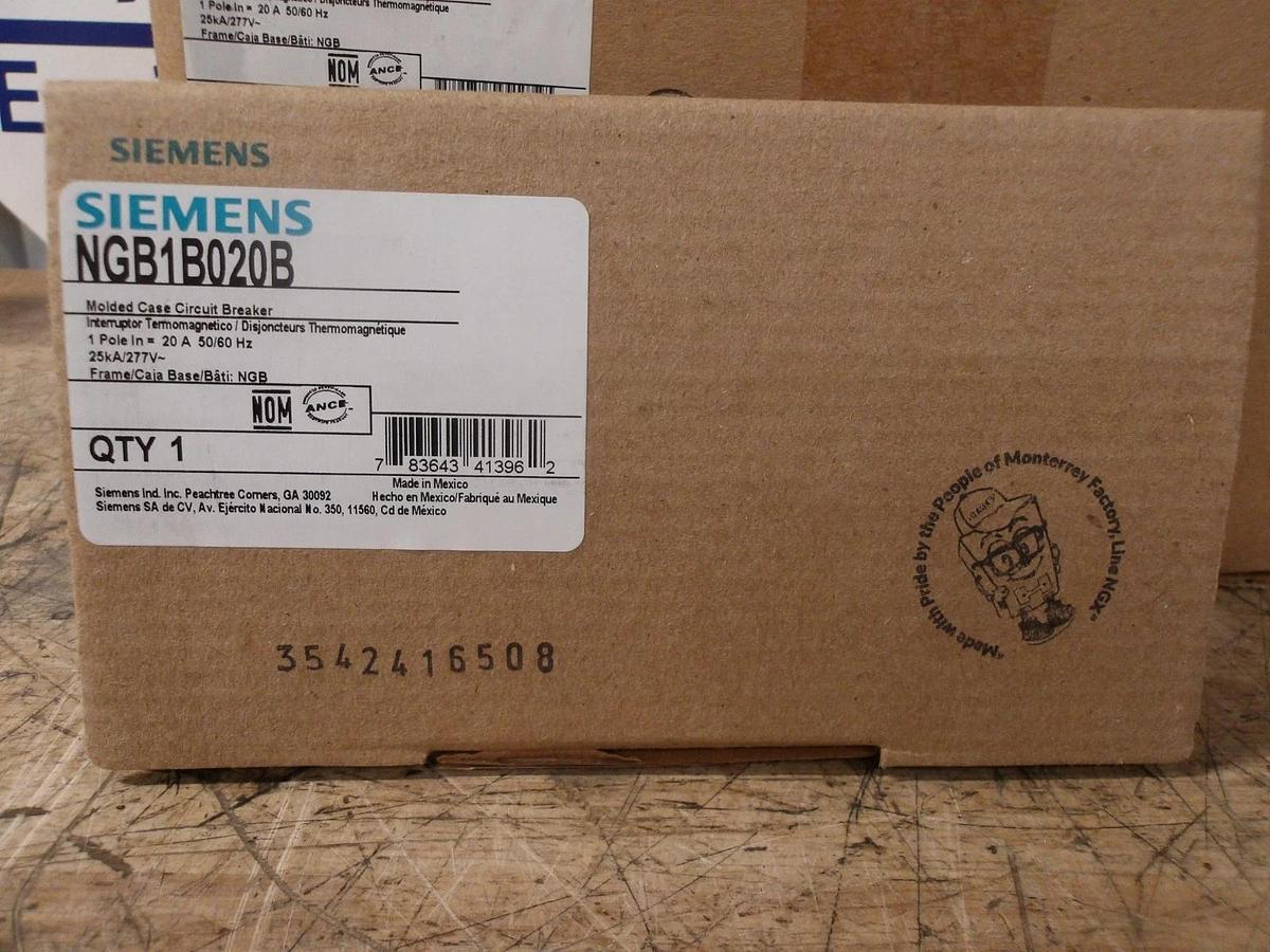 SIEMENS 20 AMP BREAKER, 277 V, SINGLE POLE, #79956G NIB