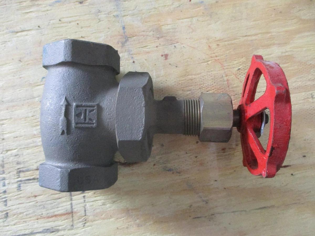 Used MILWAUKEE 1-1/4" BRONZE GLOBE VALVE, #117207J NEW