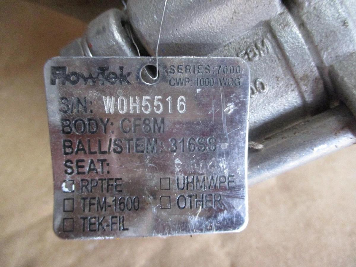 Used FLOW-TEK 1/2" STAINLESS CONTROL VALVE W/ ACTUATOR, #68840J NEW