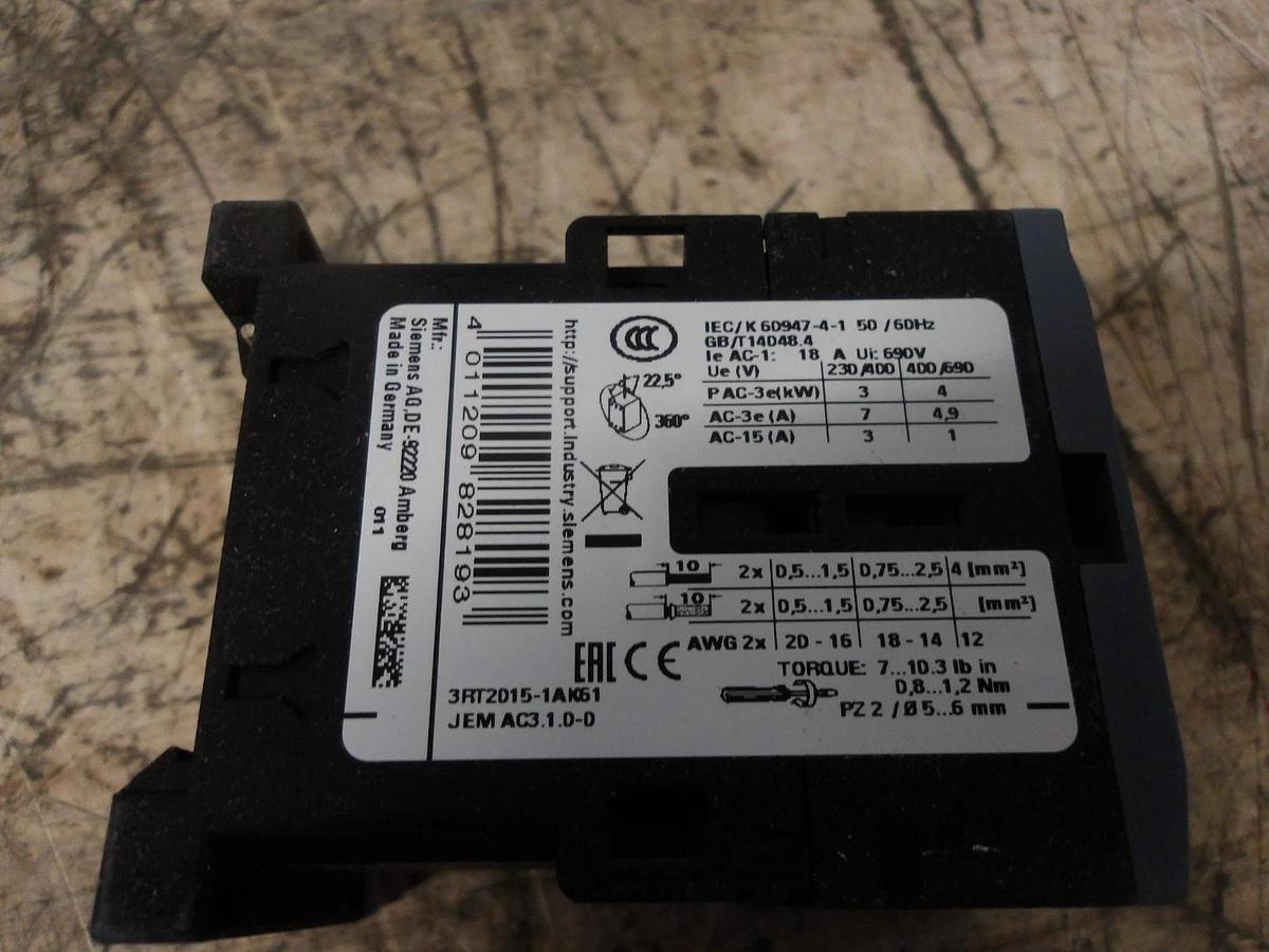 SIEMENS 7 AMP CONTACTOR 110/120 V (LOT OF 4) #79945G NIB