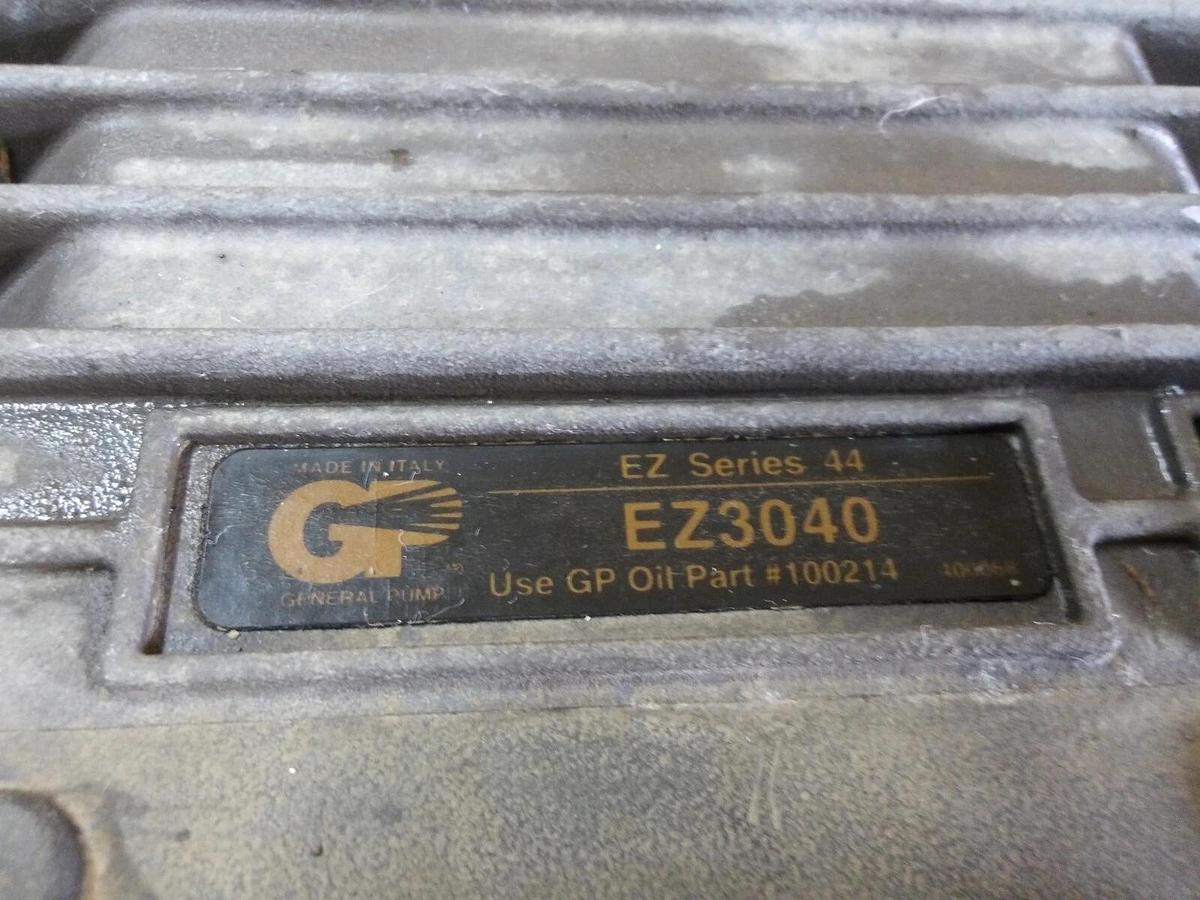 Used GENERAL TRI-PLEX EZ3040 PUMP, #10241045G PARTS ONLY