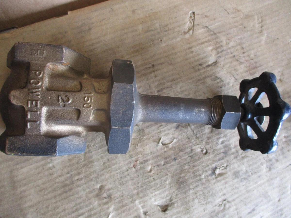 Used POWELL 2" BRASS GATE VALVE, #717315J NEW