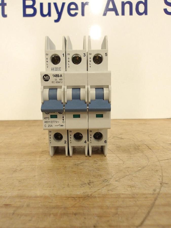 ALLEN BRADLEY 1489-A3C250 INDUSTRIAL CIRCUIT BREAKER 25 AMP, 3 P, #417137G NIB