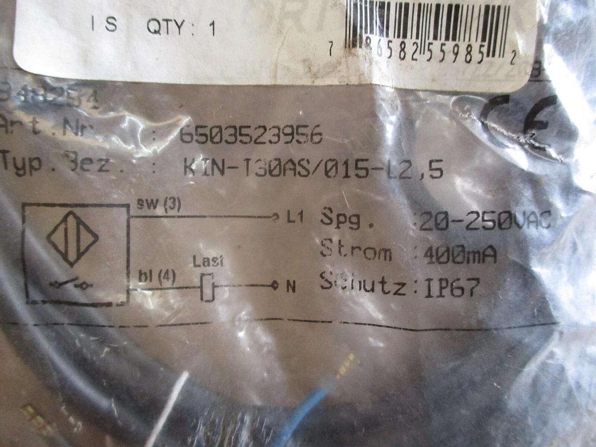 Used WARNER ELECTRIC 650-3523-956 INDUCTIVE CABLE, #681037J NEW