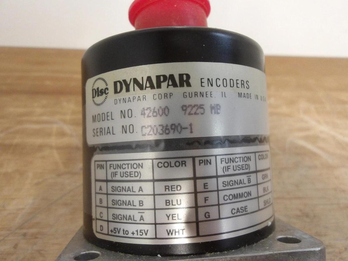 Used DYNAPAR 42600-9225-MP MOTOR ENCODER, #410210G NEW