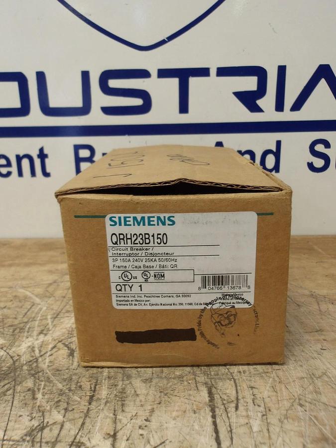 SIEMENS 150 A BREAKER, 240 V, 3 P, QRH23B150, #617314G NIB